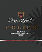 "SOLISE" D.O.C. "Brindisi" Red wine, grapes Negroamaro 100%, The grapes are picked and carried to the winery on small carts. After crushing and stemming the product us introduced into a wine-making tanks for red wine fermentation which lasts 15-16 days under controlled temperature(26°). After racking, fermentation is completed in inox steel tanks of 150 hl. Alcohol 13,00 % vol. Total acidity 6,06 g/l Total sulphorous dioxide 70 mg/l pH 3,65. Suggested on red meat, poultry and cheese.