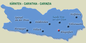 KLAGENFURT capitale di Carinzia, con il fiume Glan chee attraversa la citta' dal nord. Klagenfurt ubicata in una regione di montagne e laghi, conosciuta per gli sport d'inverno... La citta' di Klagenfurt offre al turista un'eccelente e meraviglioso posto per vacanze, un'abbinamento fra natura, paradiso e perfetta organizzazione... VISITA KLAGENFURT...