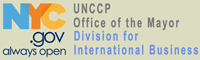 La division business internacional de la ciudad de Nueva York es parte de la Comision Consular y Protocolo de las Naciones Unidas (UNCCP). Ubicado en la oficina del Alcalde de NYC la UNCCP sirve como primer enlace entre el gobierno de la ciudad y la comunidad diplomatica del mundo, incluyendo las Naciones Unidas, 192 misiones permanentes de Naciones Unidas, 105 consulados, y la comision de comercio de la ciudad de New York